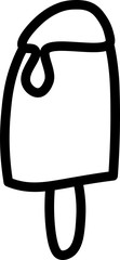 Hand drawn ice cream popsicle doodle sketch tribal vector	