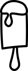 Hand drawn ice cream popsicle doodle sketch tribal vector	