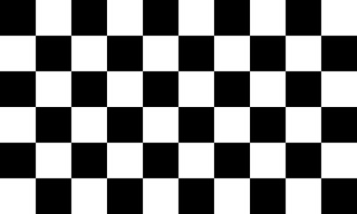 Black and white checkered seamless pattern. Endless background. Racing flag texture - obrazy, fototapety, plakaty