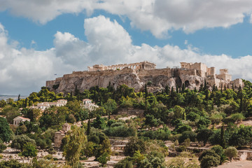 Fototapeta na wymiar The Acropolis of Athens, Greece, with the Parthenon Temple 