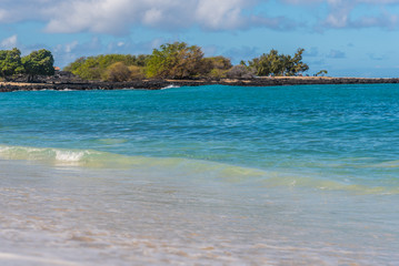 Tropical beach with beautiful turquoise blue water