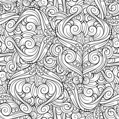 Black and white abstract seamless pattern.