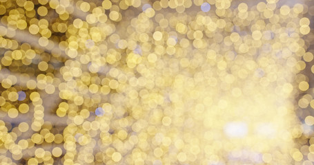 Blur of golden shiny decoration