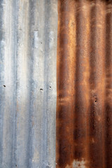 Close up old  rusty galvanized zinc sheet background.