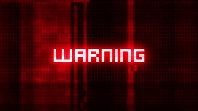 Warning Title Type Animation [4K Loop] (Red)