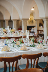 table decoration at a wedding
