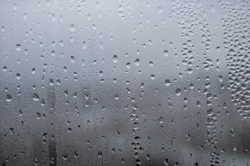 water drops on window glass