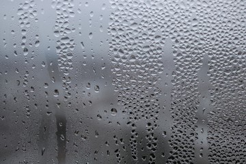 water drops on glass