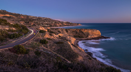 Inspiration Point and Palos Verdes Drive after Sunset