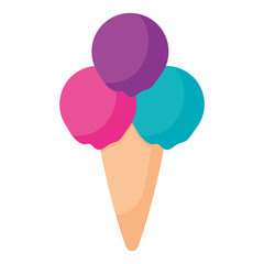 delicious ice cream isolated icon