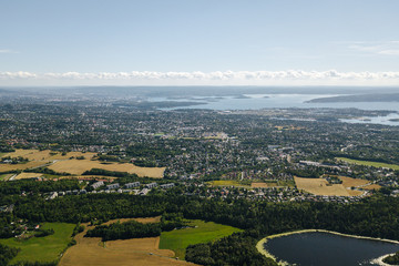 aerial photo in rural sweden