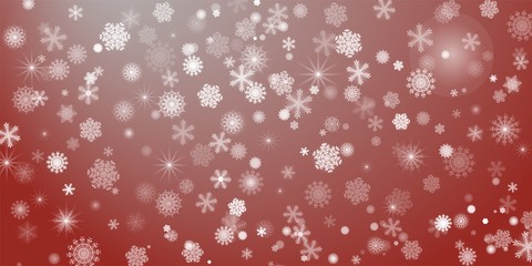 Abstract background.A lot of different shining snowflakes.