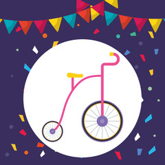 cute trycicle toy icon