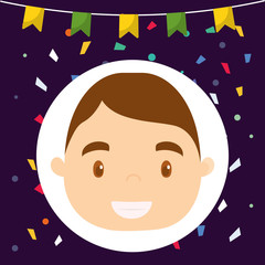 young man head character