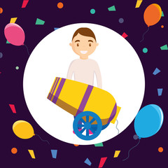 Naklejka premium circus canon isolated icon