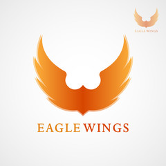 This logo features eagle wings. This logo is good to use as a company logo and as an application logo. But it can also be used in various other creative businesses, such as pictures on stickers.
