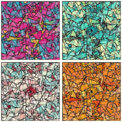 Obraz premium a collection of geometric backgrounds illustration