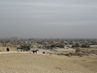 The Cairo district of Giza near the pyramids.