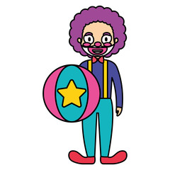 circus clown with balloon plastic