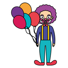 circus clown with balloons helium