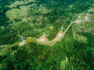 Wind farm in the mountain