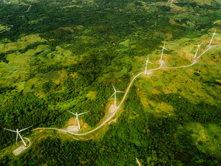 Wind farm in the mountain