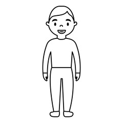 young and casual man character