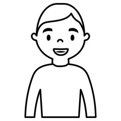 young and casual man character