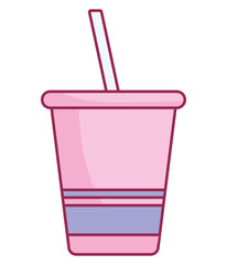 plastic cup with straw