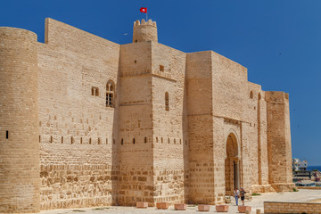 MONASTIR / TUNISIA - JUNE 2015: Medieval Kasbah of Monastir city, Tunisia
