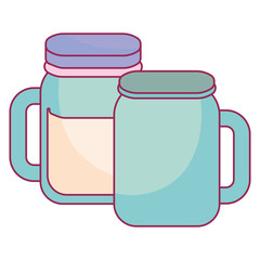 cute beverage jar icon