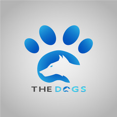 This logo shows a dog with its footprint as the background. This logo is good for use by companies or businesses. But this logo can also be used as an app logo and various other creative business.