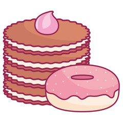 sweet donuts isolated icon