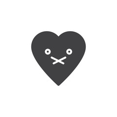 Nauseated Face emoticon vector icon. filled flat sign for mobile concept and web design. nauseated heart face character emoji solid icon. Symbol, logo illustration. Pixel perfect vector graphics