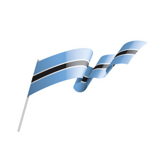 Obraz premium Botswana flag, vector illustration on a white background