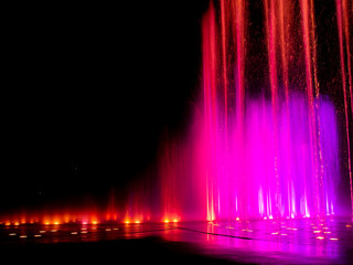  colored decorative dancing water jet led light fountain show at night