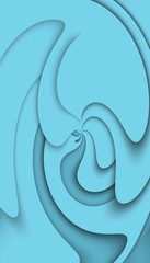 Abstrakte fließende Formen. Blaue surreale Textur.