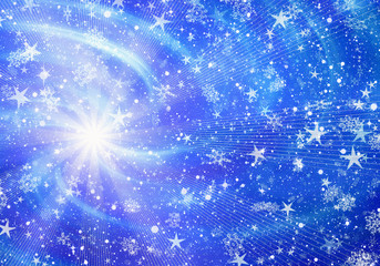 Obraz premium dreamy snowfall and stars backgrounds