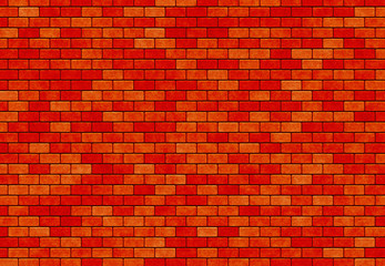 Naklejka na ściany i meble hi-res red small brick wall pattern