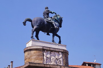 Equestrian statue of Gattamelata in Padua, Italy