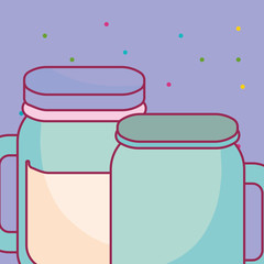 cute beverage jar icon