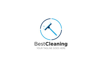 cleaning logo and icon vector illustration design template