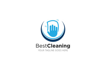Obraz premium cleaning logo and icon vector illustration design template