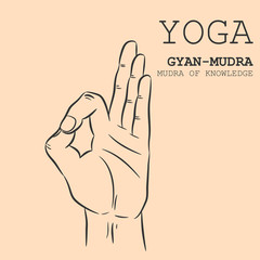 Hand in yoga mudra