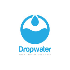 drop water logo and icon vector illustration design template