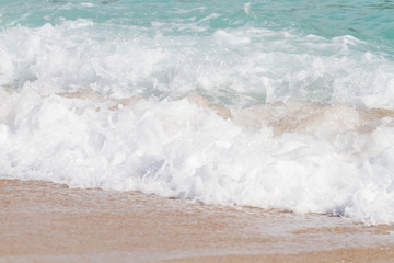 Soft wave of the sea on the beach