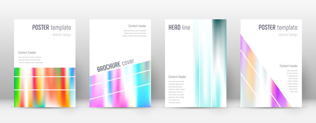 Flyer layout. Geometric lively template for Brochu