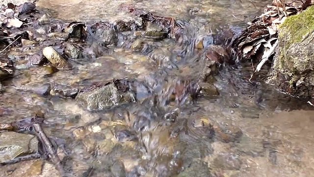 Flowing clear water through the wide country