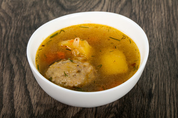 Soup with meatballs