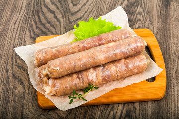 Natural sausages for grill